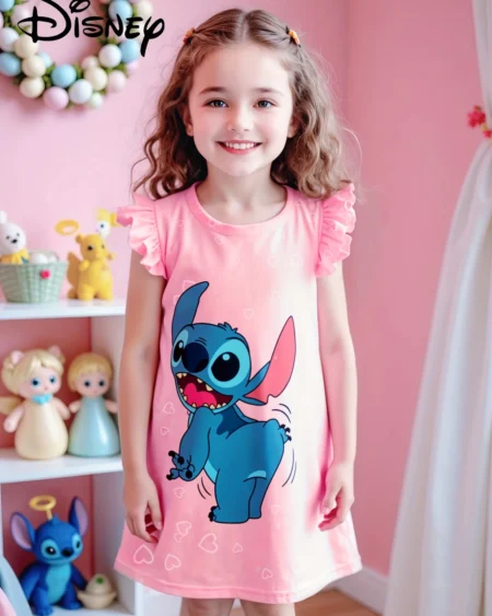 يأتي الطقم بقطع متناسقة للأشقاء، مصمم خصيصًا ليوفر الراحة والأناقة للأطفال من عمر 3 إلى 8 سنوات. تيشيرت أسود أنيق بأكمام قصيرة للأولاد وفستان وردي دانتيل للفتيات بتفاصيل ناعمة ولمسة مطبوعة رقميًا تحاكي الأناقة الطفولية!