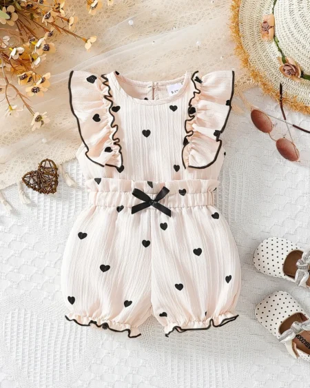 طقم ربيعي صيفي بناتي من عمر 6 شهور الى 3 سنوات خامة قطن