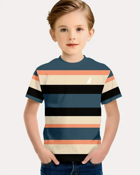 راحة تدوم طوال اليوم – تيشيرت صيفي أولادي بطباعة 3D وخامة خفيفة.