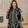 Luxury fashion veiledفساتين محجبات موضة مثالي للحفلات والمناسبات dresses فستان إسلامي أنيق بترتر فاخر طقم قطعتين بتصميم مطرز ومحتشم للمناسبات والارتداء اليومي
