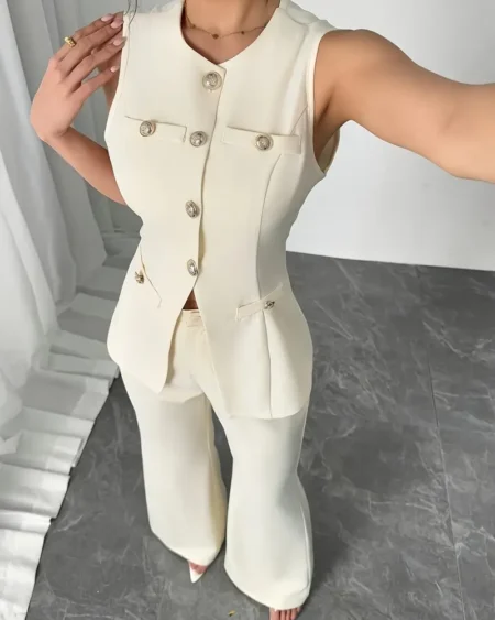 طقم نسائي كاجوال قطعتين قطن من زيلينا