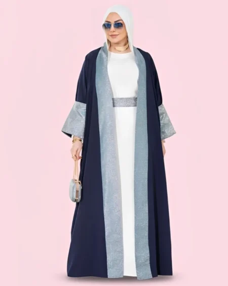 حقيبة يد نسائية من الجاكار مطابقة لتصميم العباية.