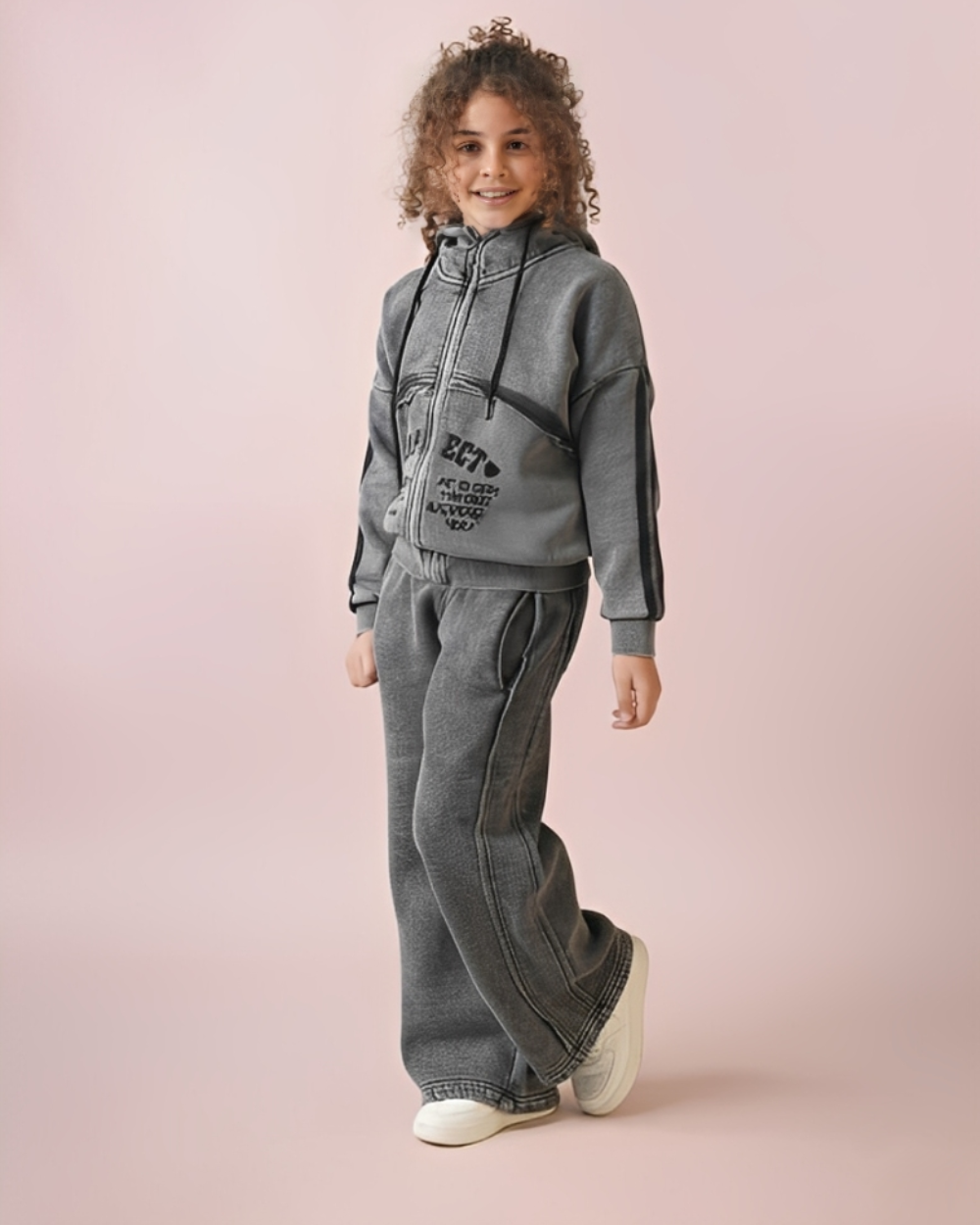 ترنج بناتي قطن محير أفضل ملابس أطفال شتوية بنات من زيلينا 10 تفاصيل تطريز بارز على سويت شيرت بناتي