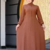 عبايات خروج للمحجبات قطنية باللون البيج تناسب المحجبات لإطلالة يومية مريحة