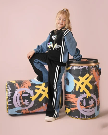 بنطلون جينز أطفال مبطن وبرة داخلية للتدفئة.