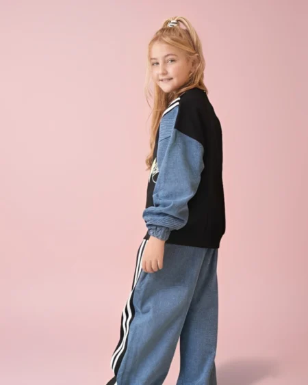 تفاصيل نسيج القطن والجينز عالي الجودة.