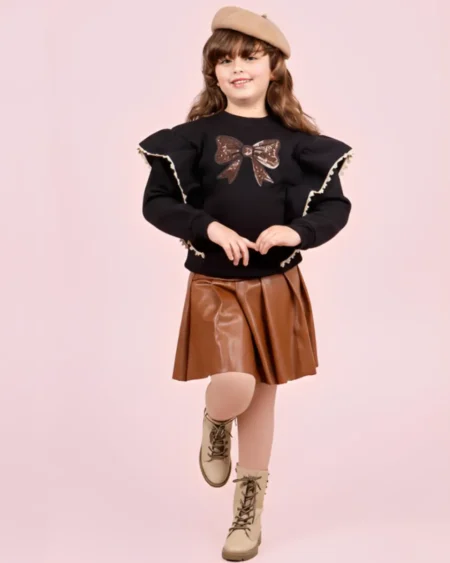 تنورة جلد بناتي راقية